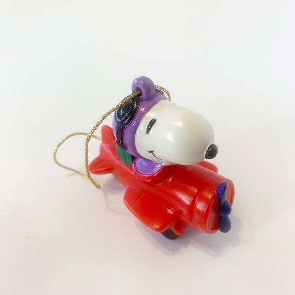 Peanuts Snoopy Flying Ace With Woodstock Ornament PVC United Features Syndicate - Picture 4 of 6